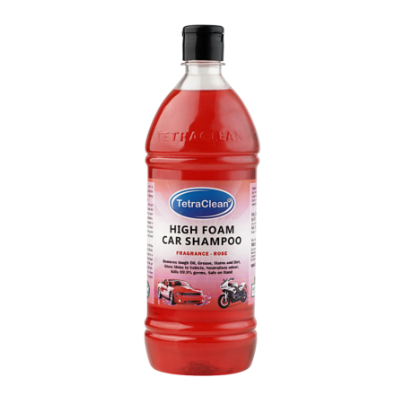 TetraClean High Foam Car Shampoo | Rose Fragrance | Eco-Friendly Vehicle Wash | 1 Liter